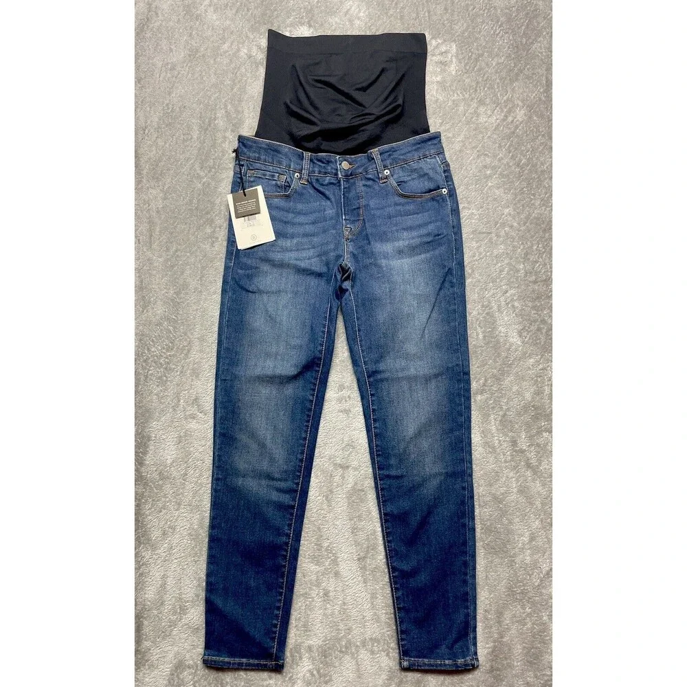 BLANQI Maternity Belly Support Zipper-Less Pull-on Skinny Jeans Women’s Size 12